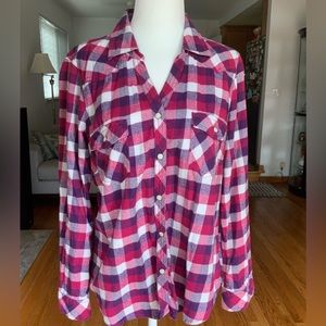 Sonoma cotton button down checkered shirt
